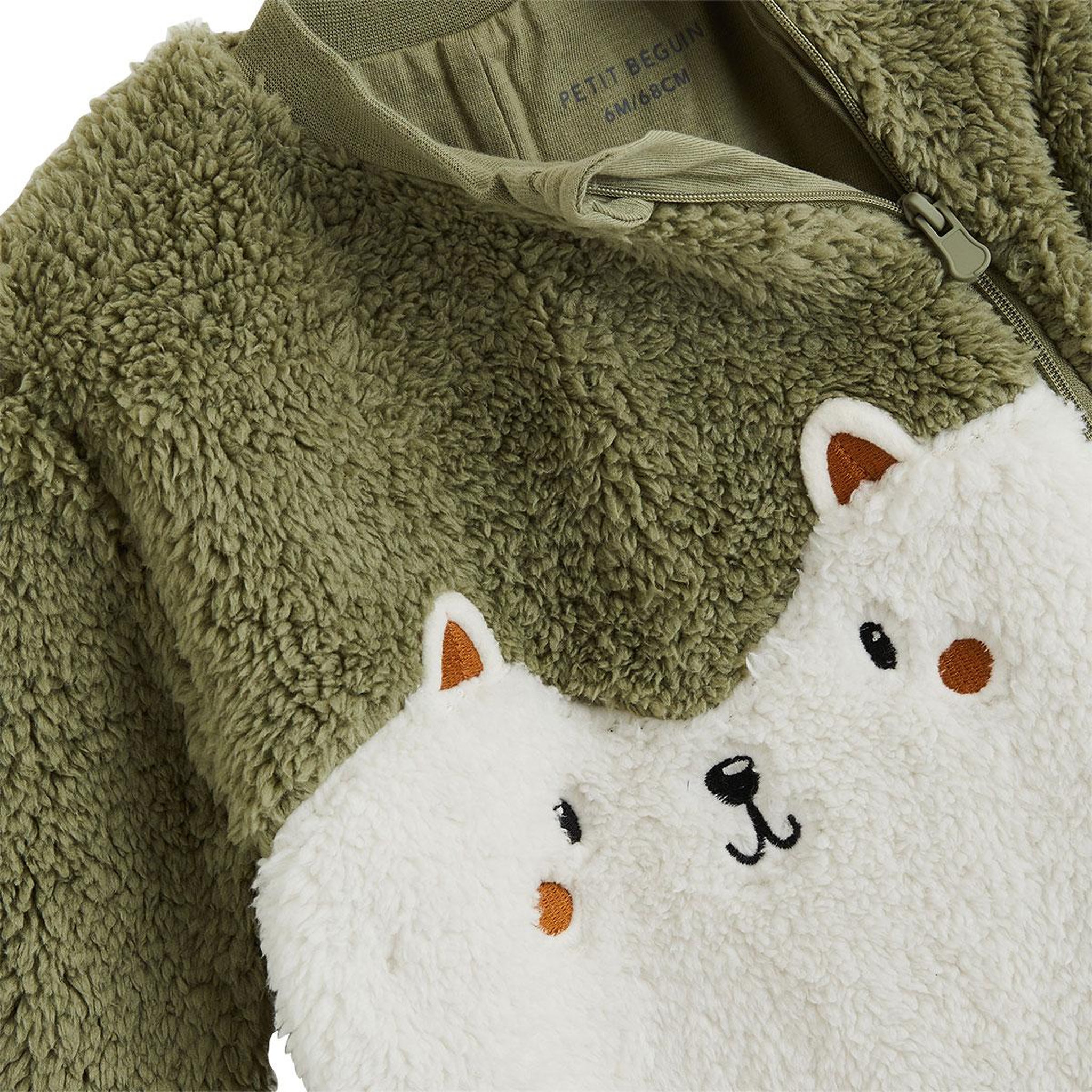 Voir la diapositive 3 : PETIT BEGUIN Surpyjama bébé en sherpa Ginkgo