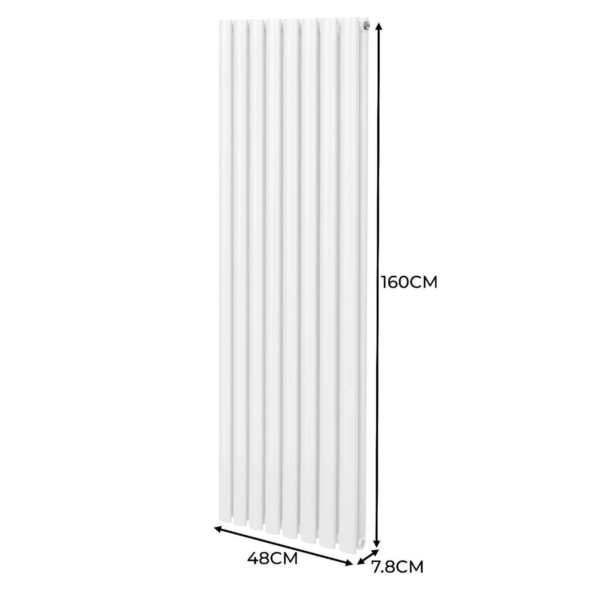 Voir la diapositive 5 : MONSTERSHOP Radiateur à colonnes ovales & robinet, 2 panneaux - 1600 x 480 mm
