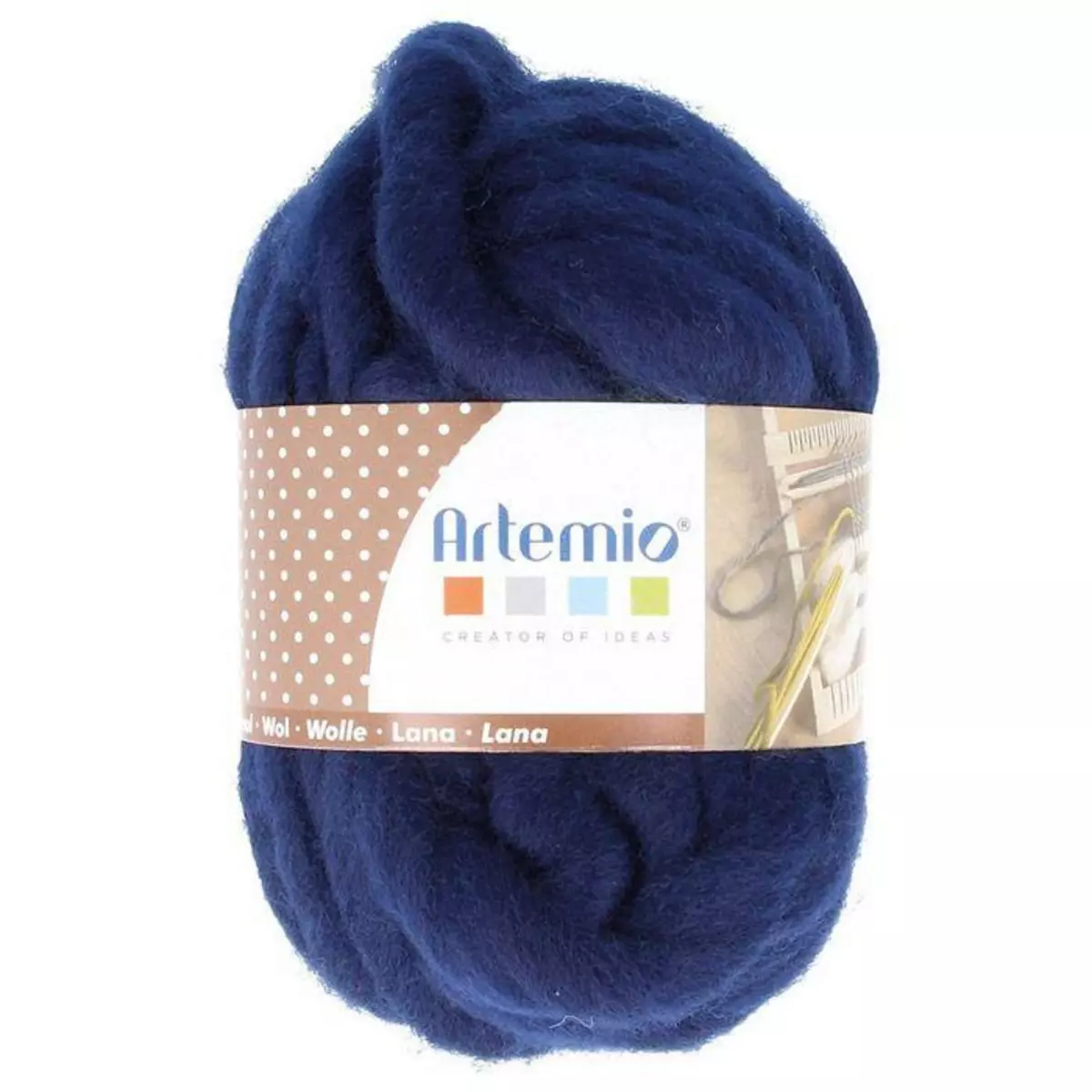 Artemio Pelote de laine épaisse 10 m - 70 g - bleu nuit