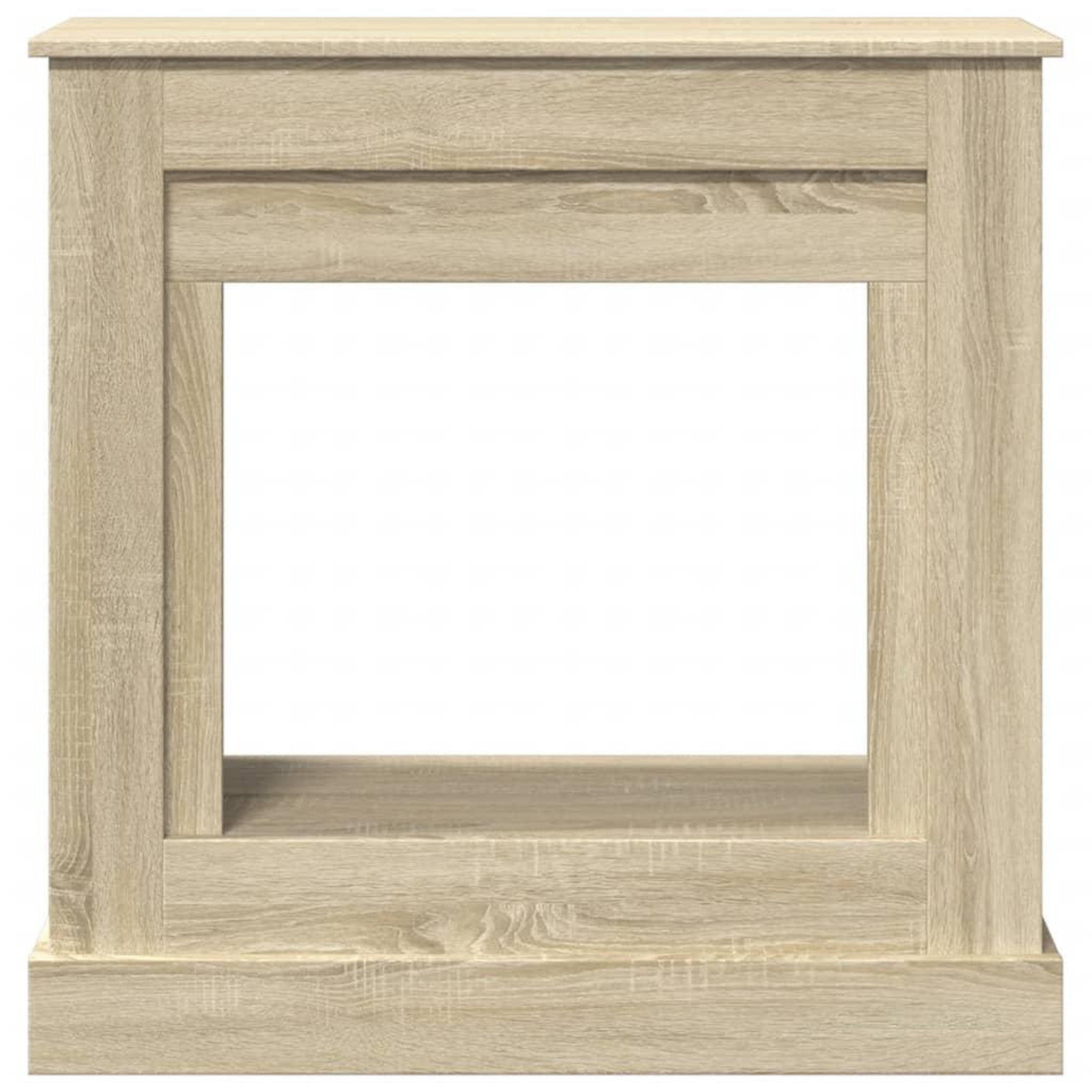 Voir la diapositive 4 : VIDAXL Cadre de cheminee chene sonoma 90x30x90 cm bois d'ingenierie