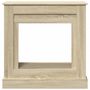 Voir la diapositive 4 : VIDAXL Cadre de cheminee chene sonoma 90x30x90 cm bois d'ingenierie