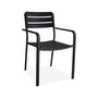 Voir la diapositive 5 : SWEEEK Table de jardin plateau effet bois structure acier 180 cm avec 6 fauteuils en acier incluses