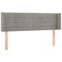 Voir la diapositive 2 : VIDAXL Tete de lit avec oreilles Gris clair 147x16x78/88 cm Velours