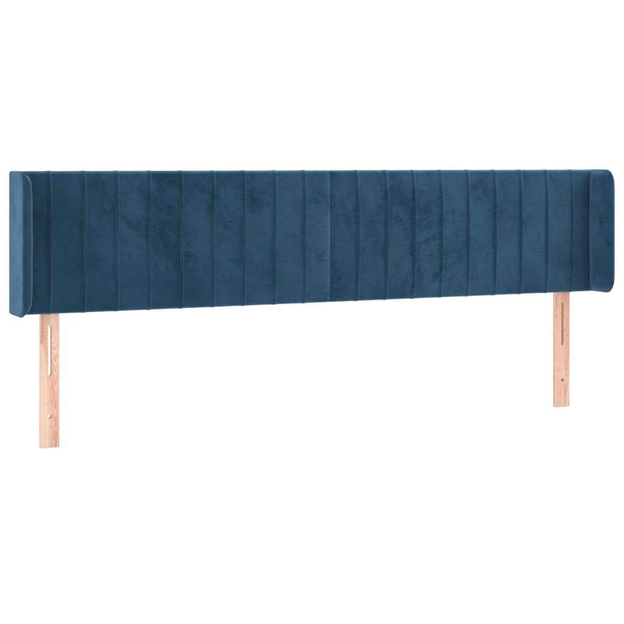 Voir la diapositive 3 : VIDAXL Tete de lit a LED Bleu fonce 203x16x78/88 cm Velours