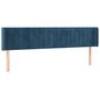 Voir la diapositive 3 : VIDAXL Tete de lit a LED Bleu fonce 203x16x78/88 cm Velours