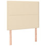 Voir la diapositive 4 : VIDAXL Tete de lit a LED Creme 90x5x118/128 cm Tissu