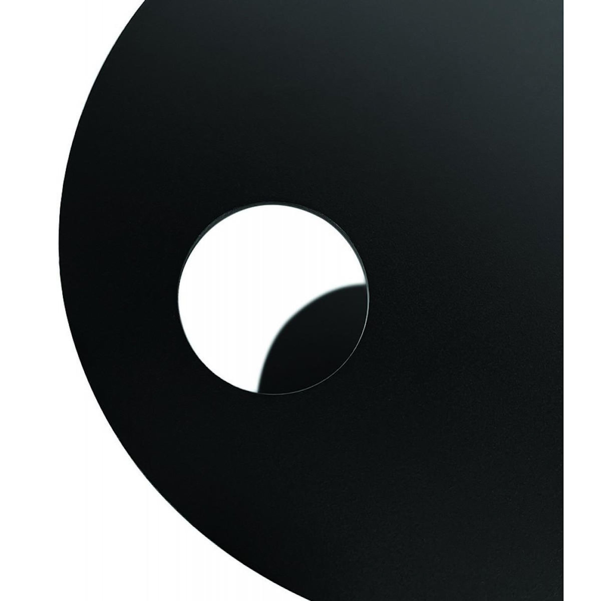 Paris Prix Table d'Appoint Ovale en Métal  Melisa  45cm Noir