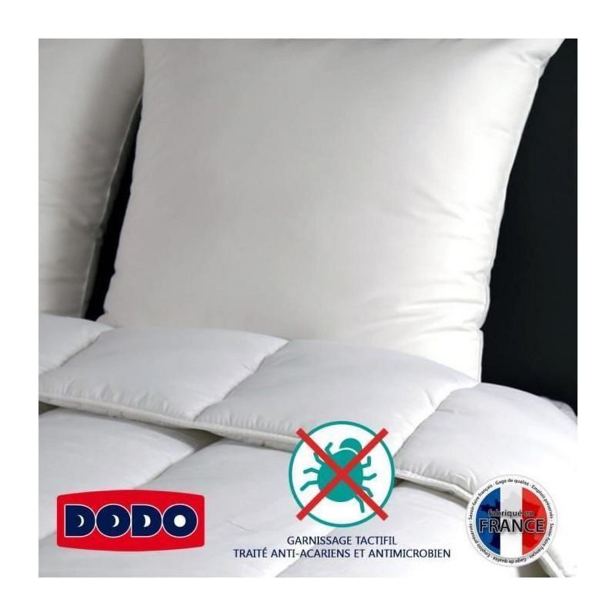 DODO DODO Oreiller Percale Anti-Acariens PALACE - 65 x 65 cm