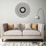 VIDAXL Horloge murale Metal 43 cm Noir