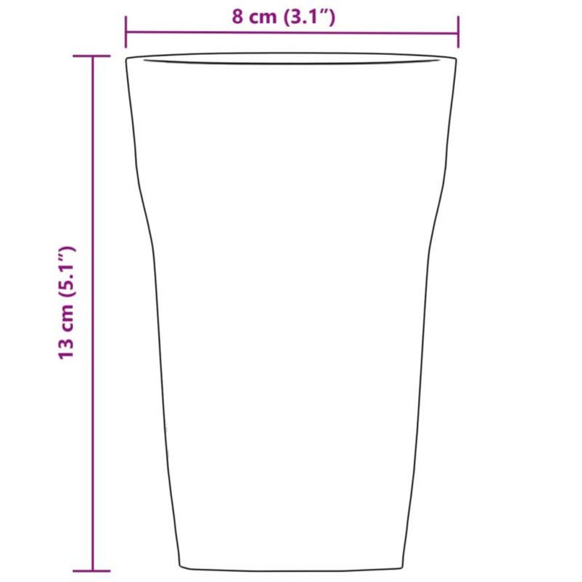 VIDAXL Verres à bière 6 pcs 415 ml