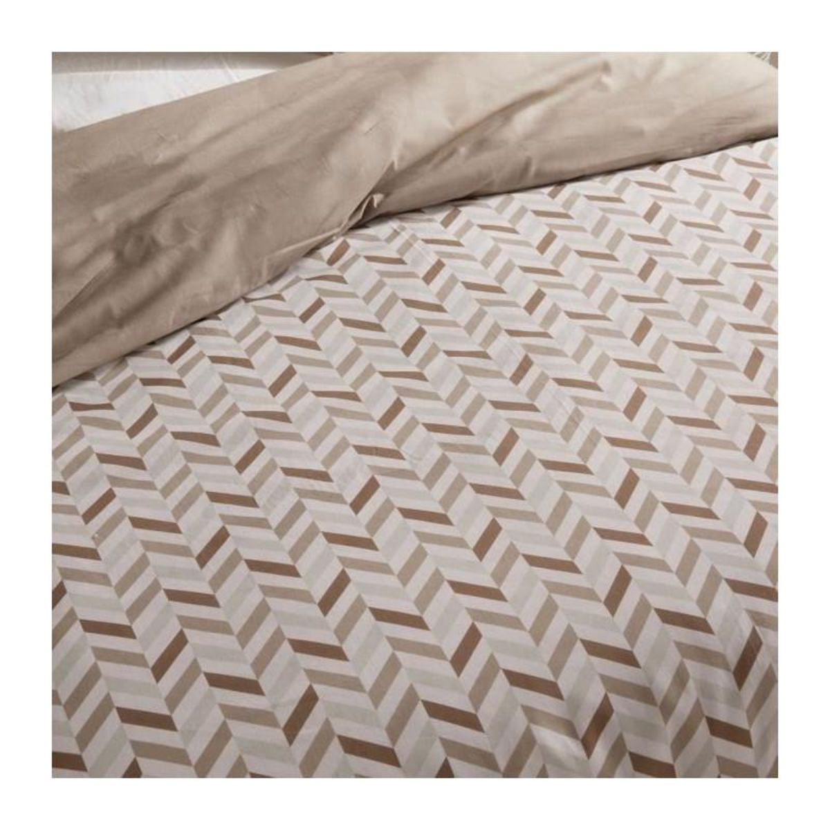 Today Parure de lit - TODAY Crazy - Imprimé Graphique - 2 personnes - 220 x 240 cm - Beige