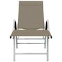 VIDAXL Chaise longue Textilene et aluminium Taupe