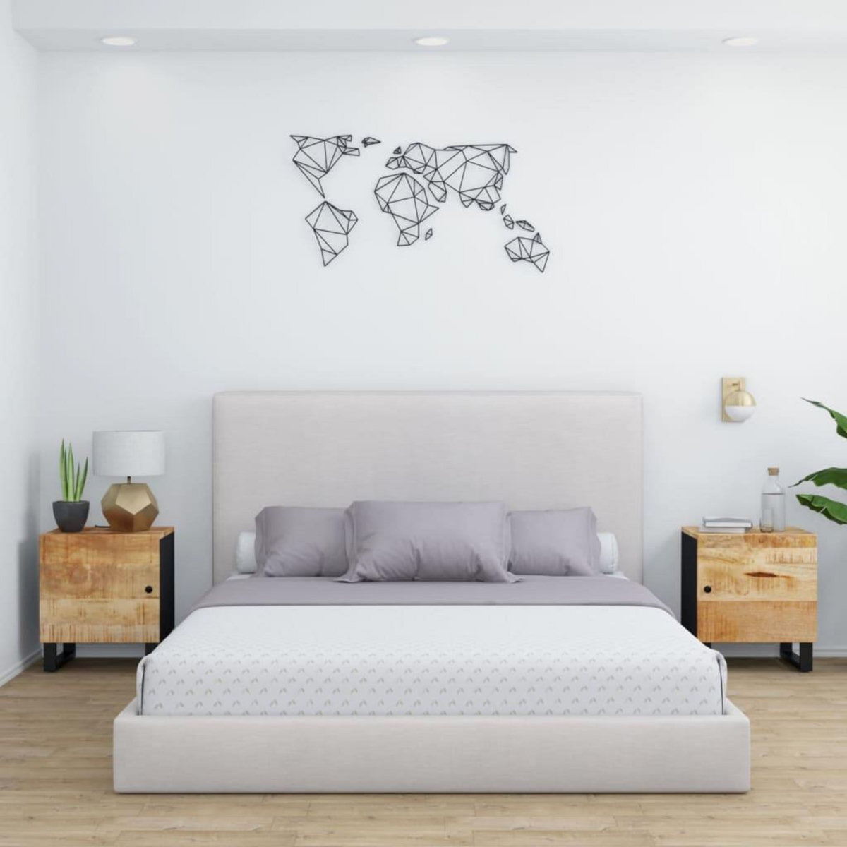 VIDAXL Tables de chevet 2 pcs 40x33x46 cm Bois de manguier solide