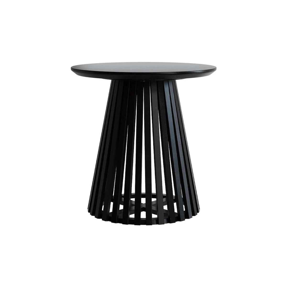 MAISON PAVANE Table d'appoint ronde noire en bois d'acacia D50 cm-Képès