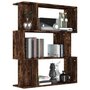 Voir la diapositive 4 : VIDAXL Bibliotheque/Cloison Chene fume 80x24x96 cm Bois d'ingenierie