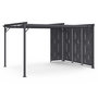 Voir la diapositive 4 : ID MARKET Pergola persienne 3x4 M gris anthracite avec toit rétractable et 4 pans modulables