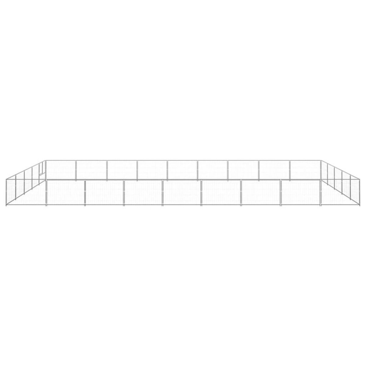 VIDAXL Chenil Argente 45 m² Acier