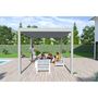 Voir la diapositive 5 : Pergola Bioclimatique autoportée - Aluminum Gris perle - 3x4m OMBREA®