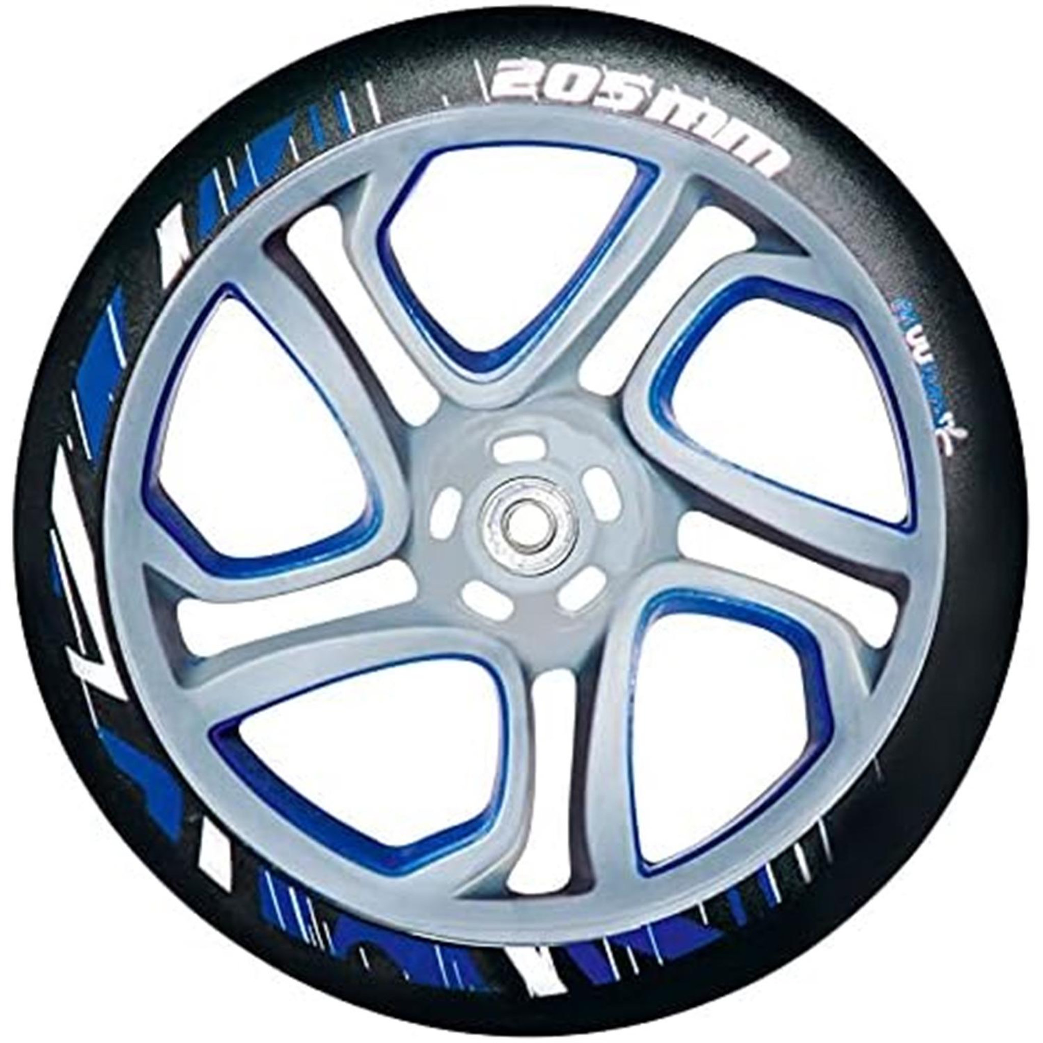 Voir la diapositive 6 : MUUWMI Aluminium Trottinette Deluxe 205 mm gris-Bleu