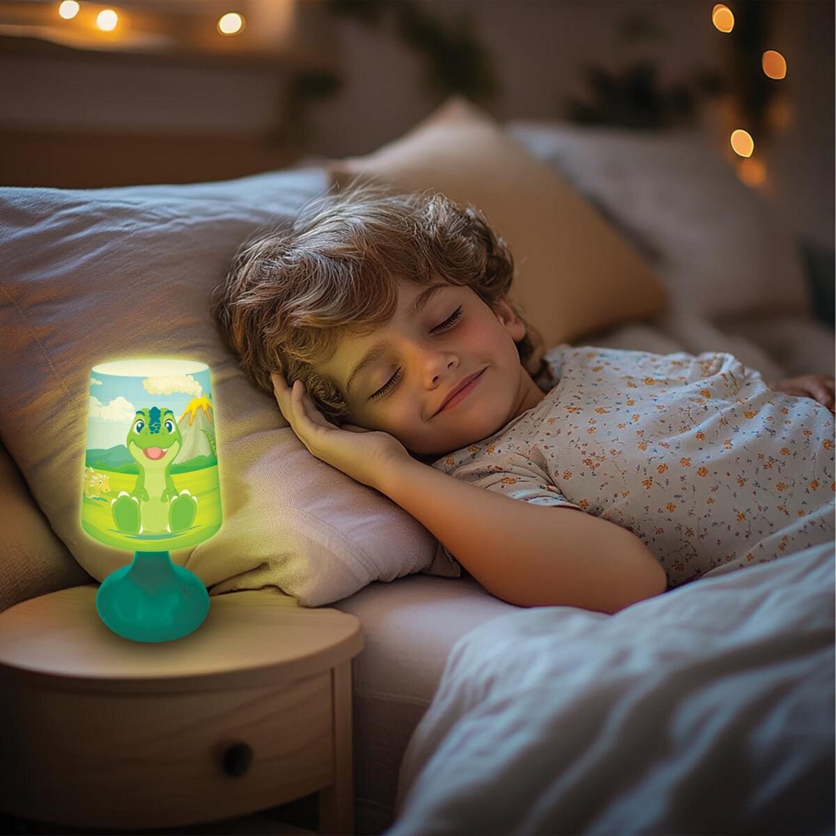 Lexibook Mini lampe de chevet veilleuse sans fil Dinosaure
