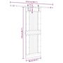 Voir la diapositive 6 : VIDAXL Porte coulissante et kit de quincaillerie 80x210 cm pin massif