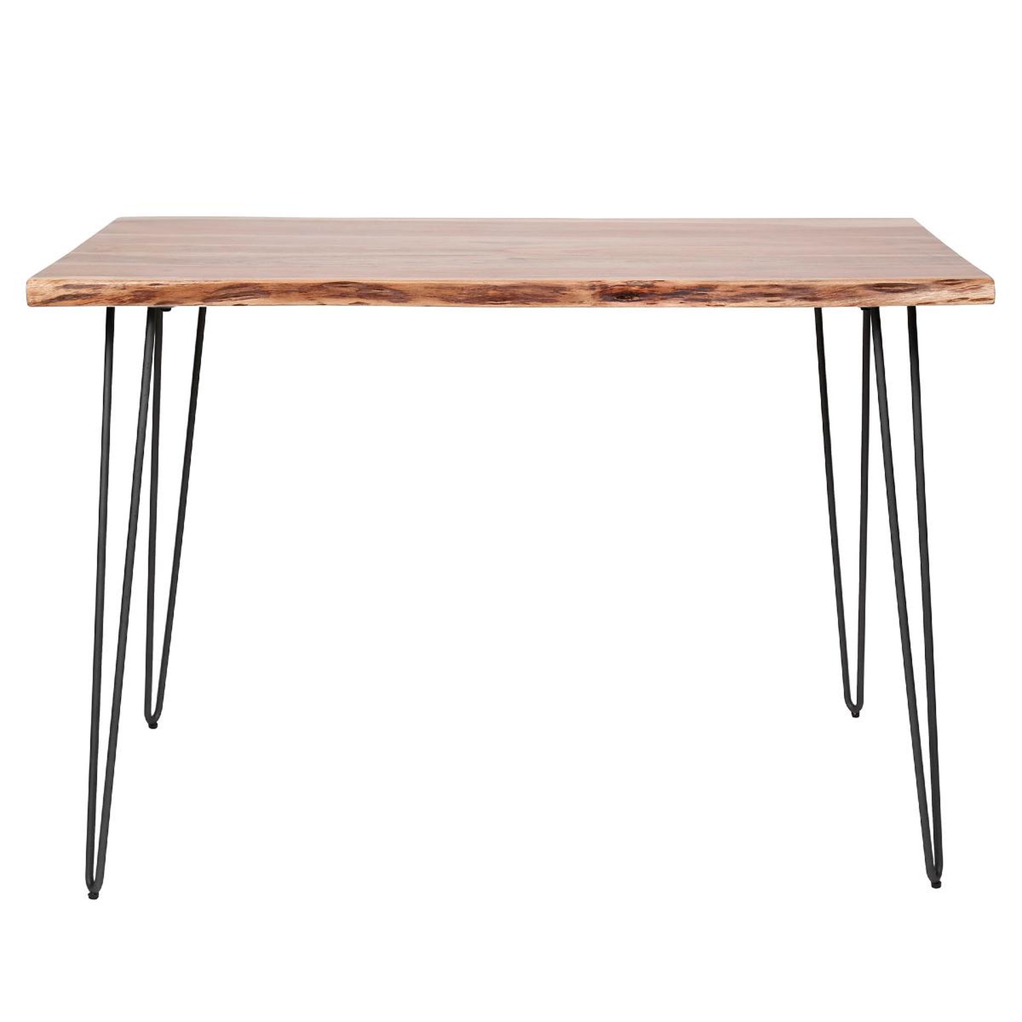 JLC KREATION Table haute en bois d'acacia massif 130cm edito