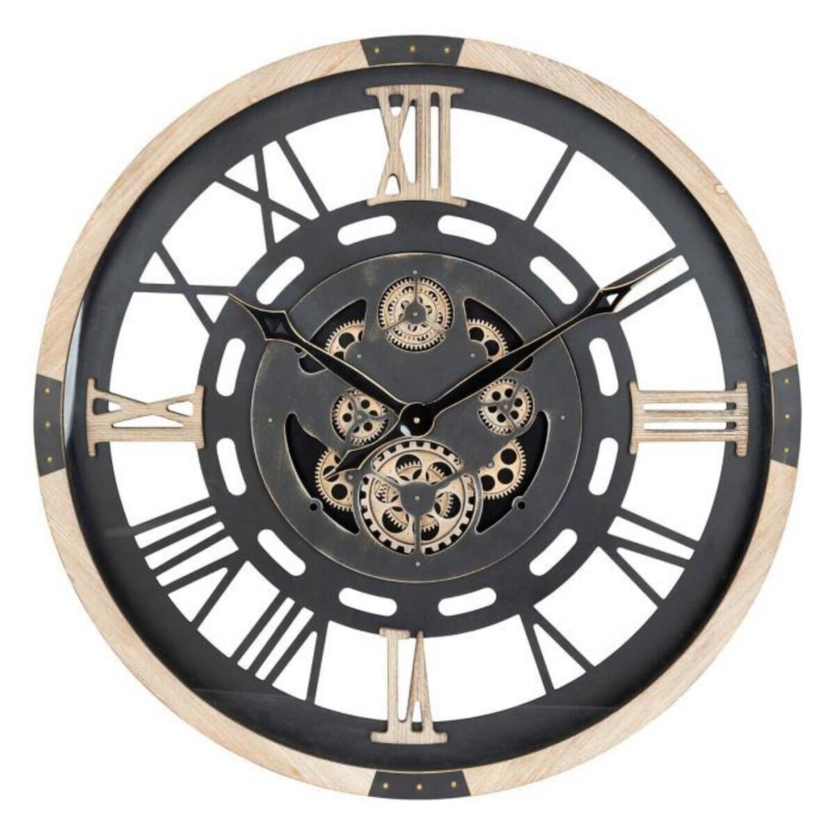 ATMOSPHERA Horloge Murale Mécanique  Kent  80cm Noir