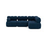 Voir la diapositive 1 : LISA DESIGN Ruby - canapé modulable d'angle droit 5 places en velours texturé