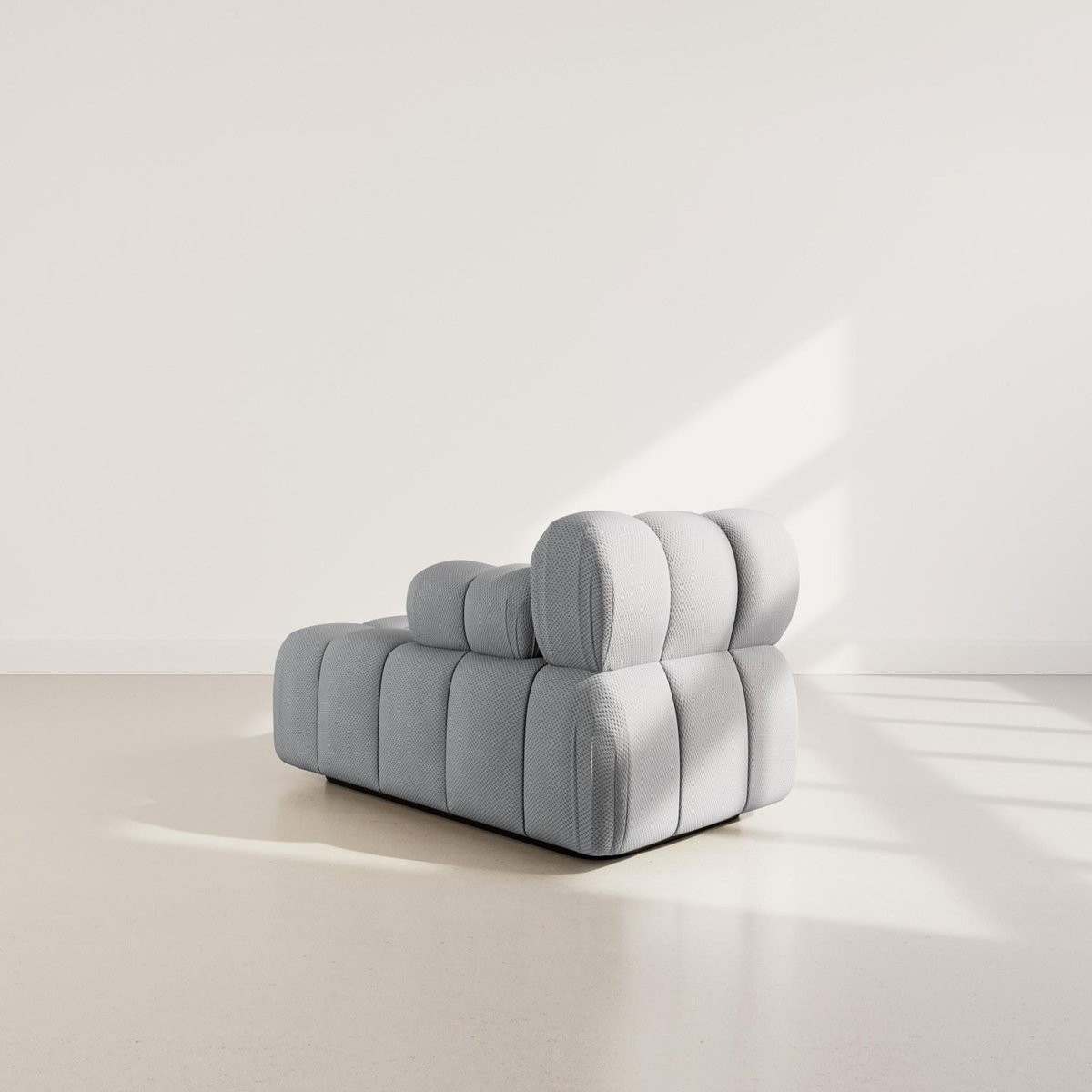 LISA DESIGN Ruby - module d'assise méridienne droite en velours texturé