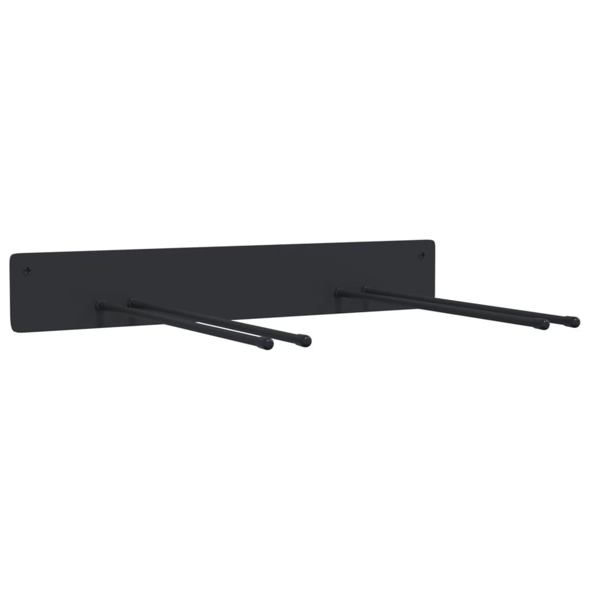 Voir la diapositive 5 : VIDAXL Supports muraux pour outils de jardin 2 pcs noir acier