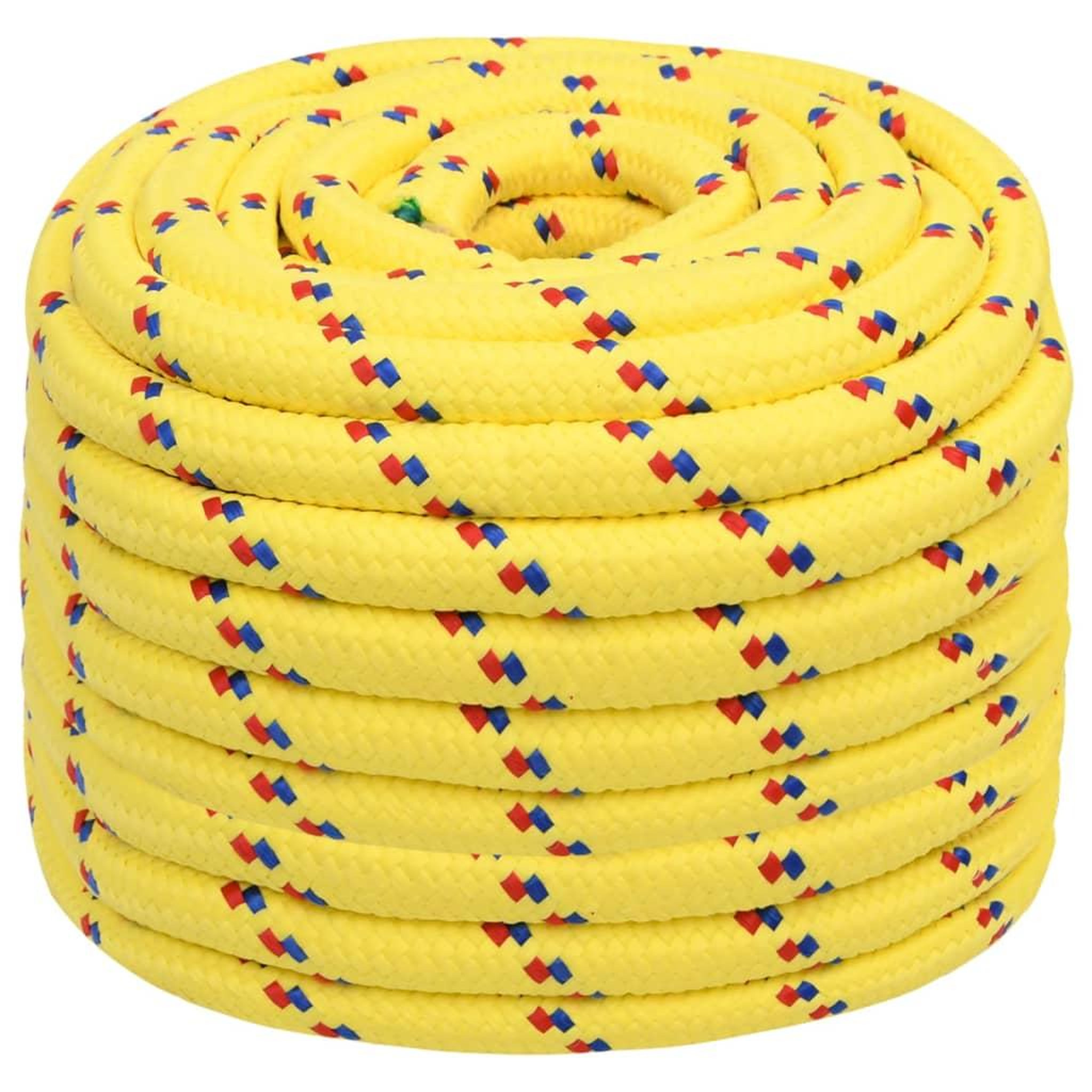 Voir la diapositive 2 : VIDAXL Corde de bateau Jaune 20 mm 25 m Polypropylene