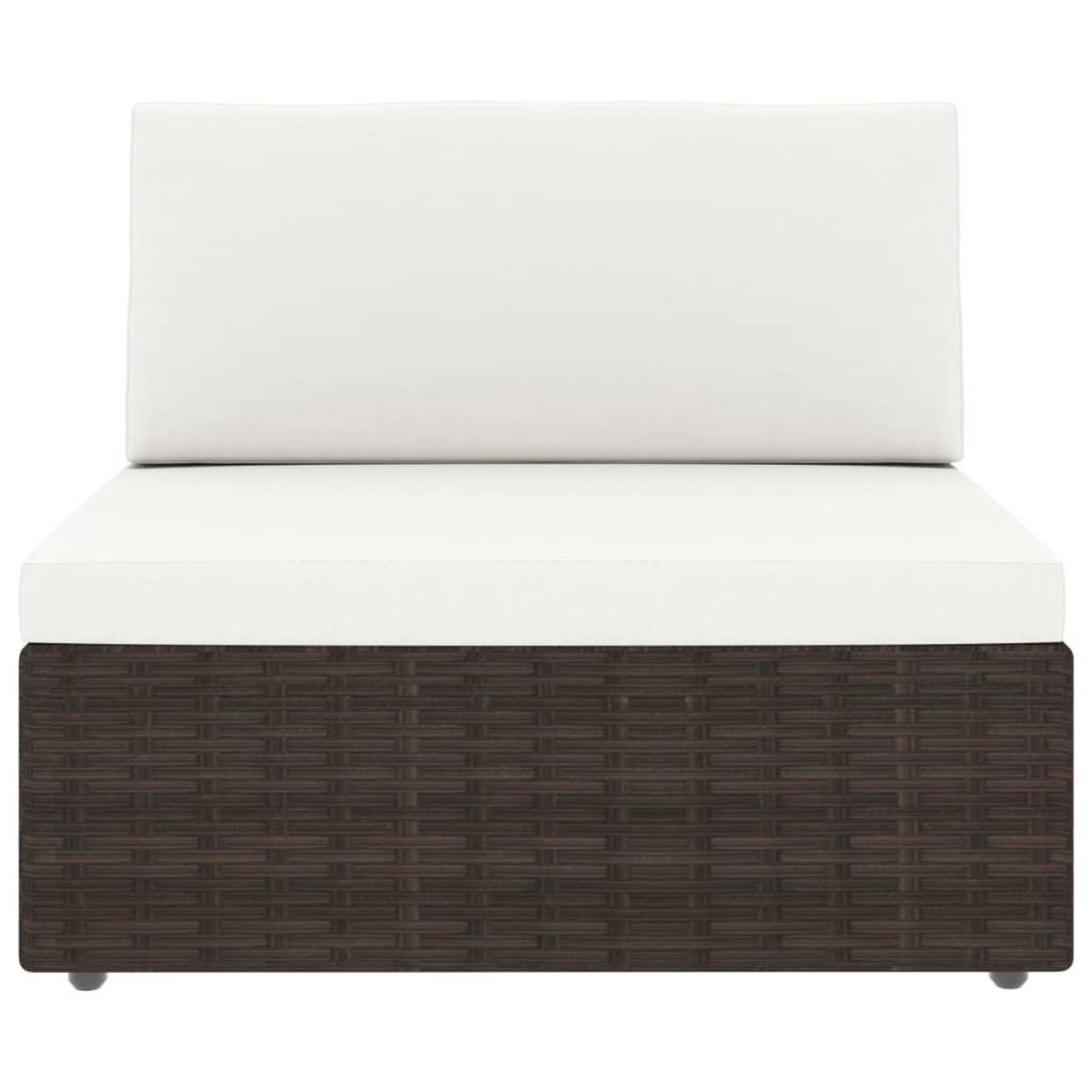 VIDAXL Salon de jardin 6 pcs avec coussins Marron Resine tressee