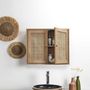 Voir la diapositive 2 : The Home Deco Factory Armoire murale 2 portes Bali en cannage - Marron
