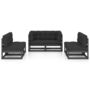 Voir la diapositive 3 : VIDAXL Salon de jardin 6 pcs avec coussins Bois de pin massif