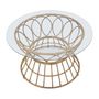 Voir la diapositive 2 : Paris Prix Table Basse en Verre  Panama  75cm Naturel