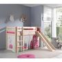 Voir la diapositive 2 : Paris Prix Lit Enfant Avec Toboggan  Pino Princesse  90x200cm Naturel