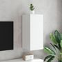 Voir la diapositive 5 : VIDAXL Meuble TV mural avec lumieres LED blanc 30,5x35x70 cm