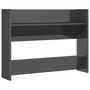 Voir la diapositive 2 : VIDAXL Armoire a chaussures murale gris brillant bois d'ingenierie