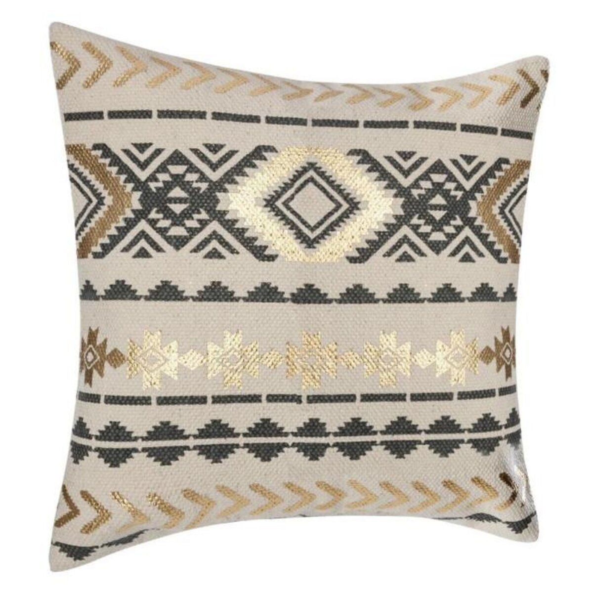 ATMOSPHERA Housse de Coussin  Etnik Gold  40x40cm Gris