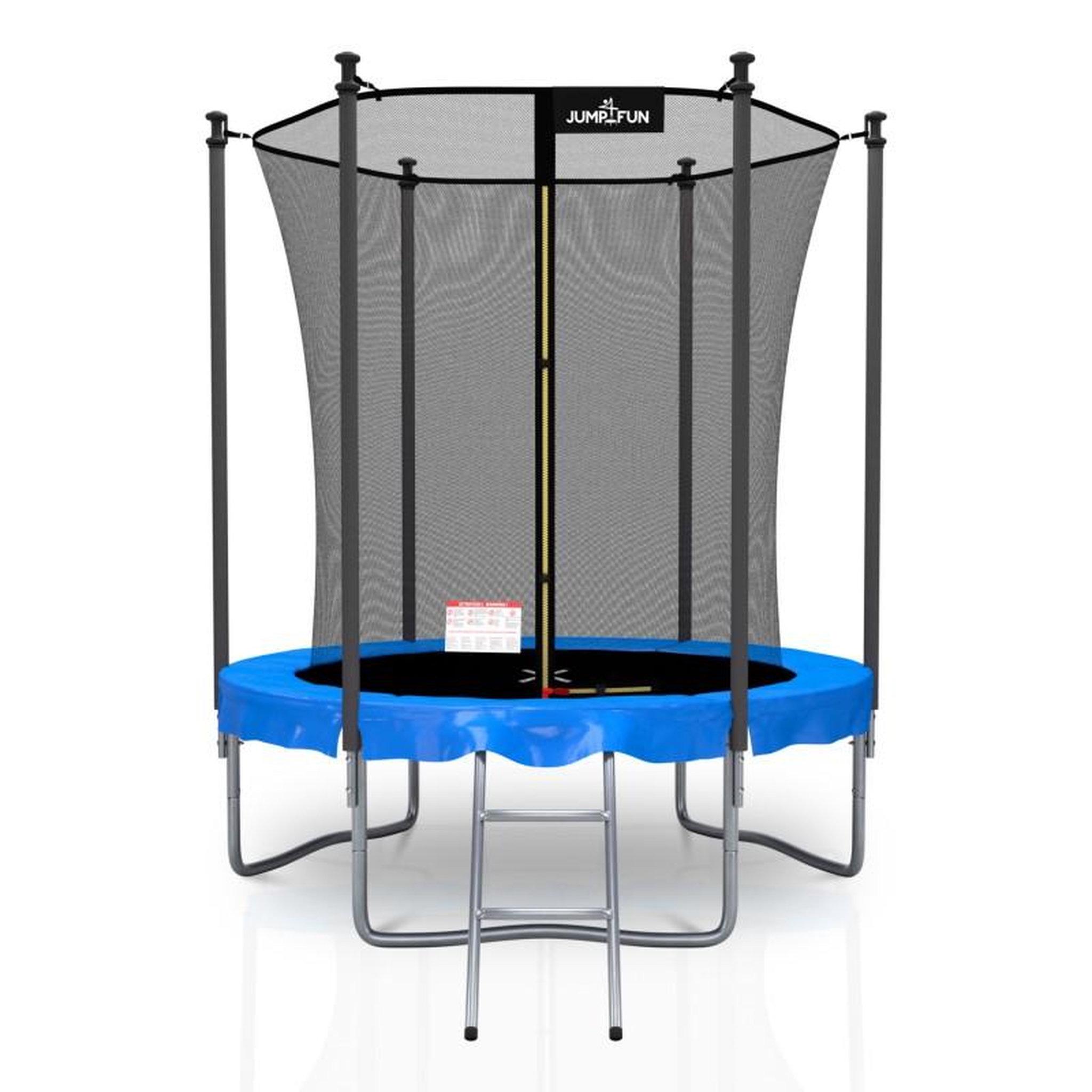 Voir la diapositive 6 : JUMP4FUN Trampoline extérieur Classique ø185 cm- 6FT- Filet intérieur, Matelas de protection réversible et Echelle