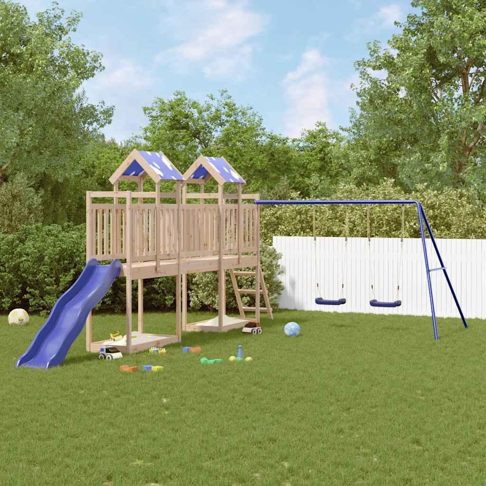 VIDAXL Aire de jeux d'exterieur bois de pin massif