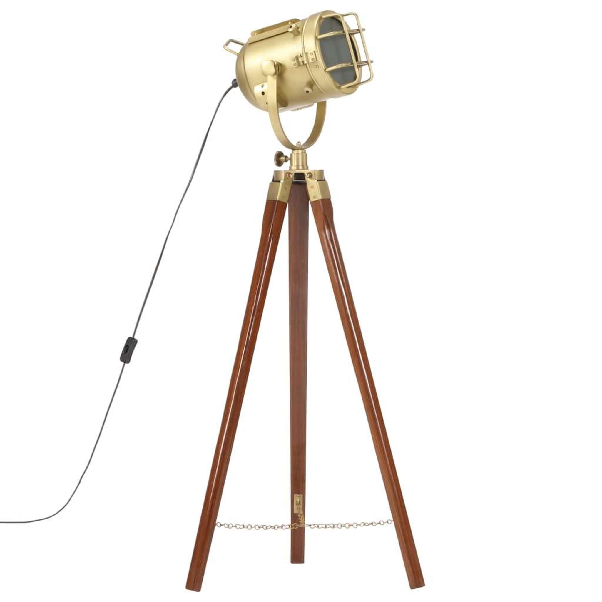 Voir la diapositive 2 : VIDAXL Lampadaire a trepied bois de manguier massif 97 cm