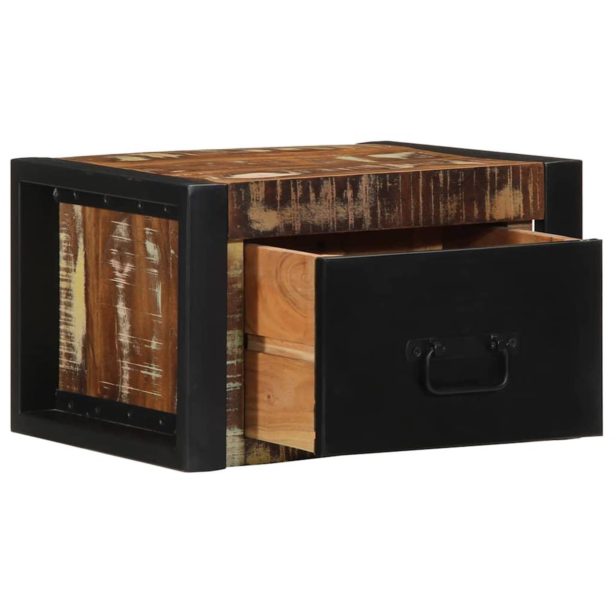 Voir la diapositive 2 : VIDAXL Table de chevet multicolore 40x35x25 cm bois de recuperation