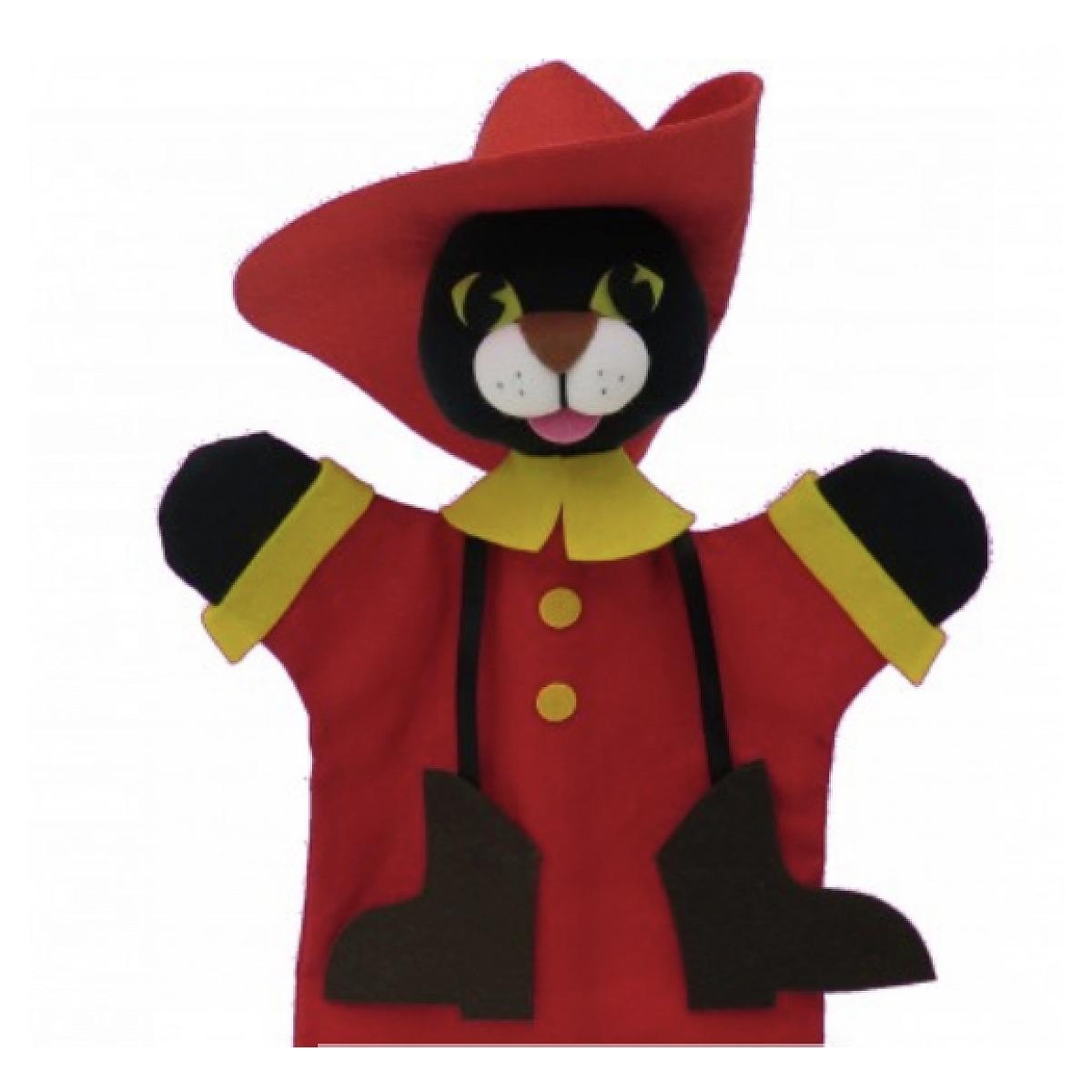 BASS & BASS Marionnette Chat Botte 32 cm
