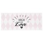 MISS ETOILE Plaque métallique de décoration - Love - Rose