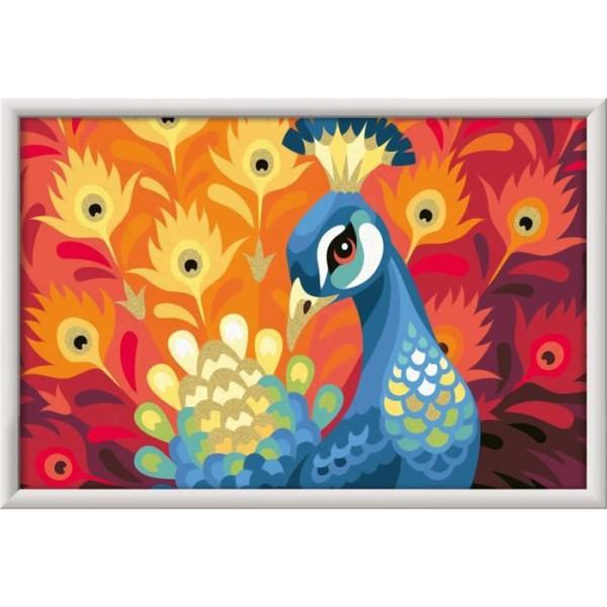 Voir la diapositive 3 : RAVENSBURGER Creart kids 31x21cm paon, kit de peinture par numéros numéro d'art, des 9 ans, 25907, ravensburger