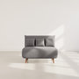 Voir la diapositive 5 : BEST MOBILIER Lumi - banquette convertible clic-clac 2 places en velours côtelé