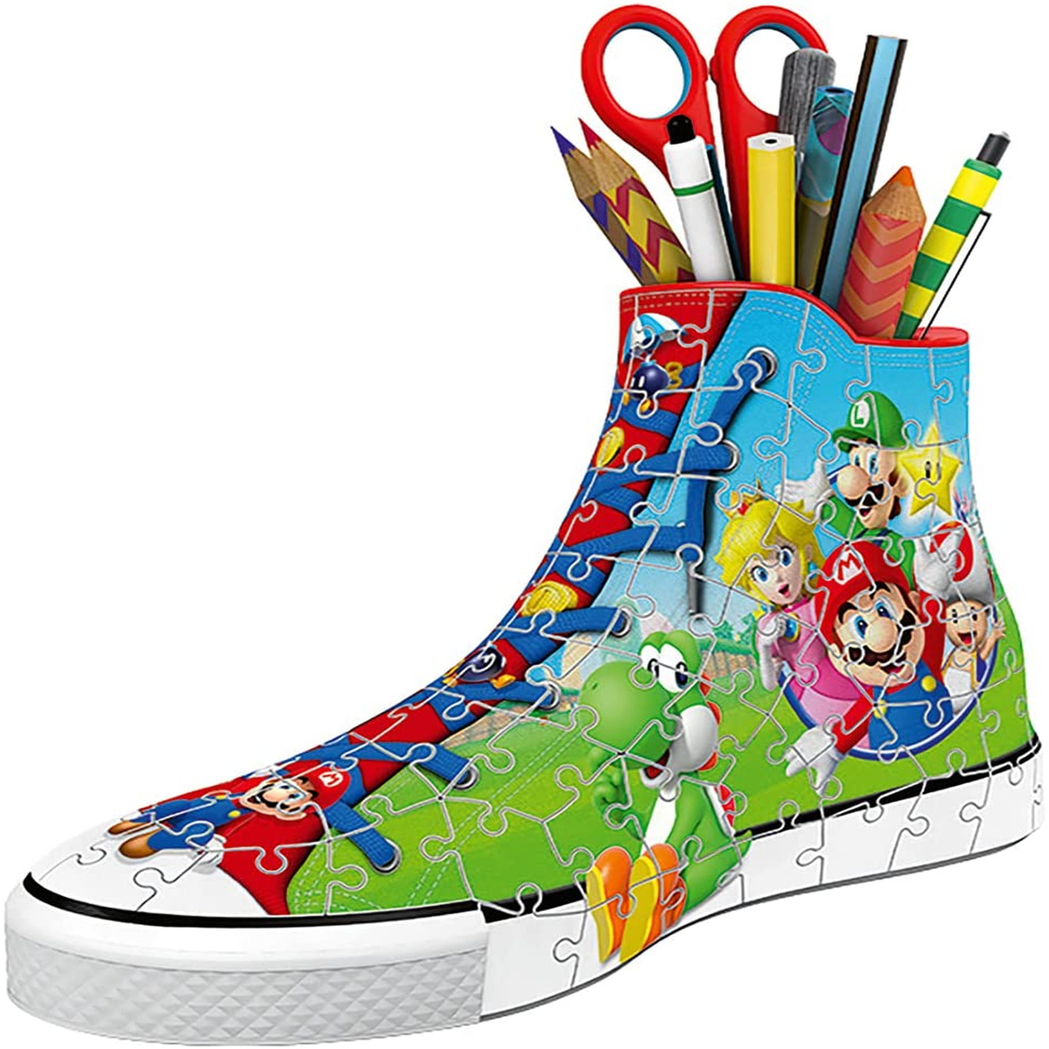 Voir la diapositive 2 : RAVENSBURGER Puzzle 3D Sneaker Super Mario