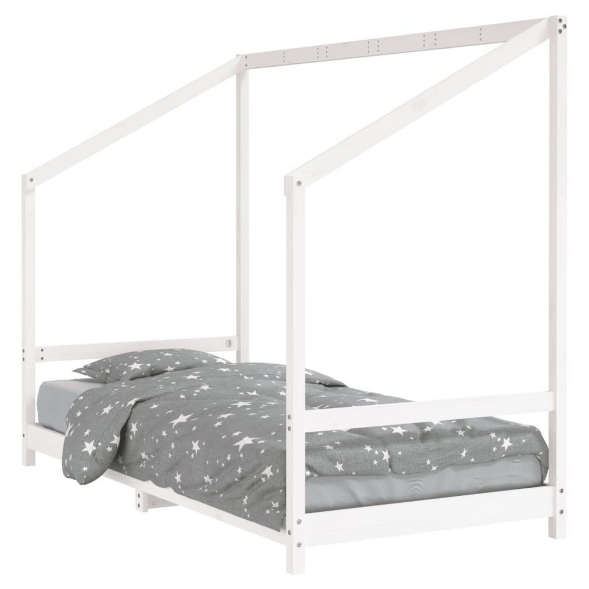 VIDAXL Cadre de lit pour enfants blanc 90x200 cm bois de pin massif