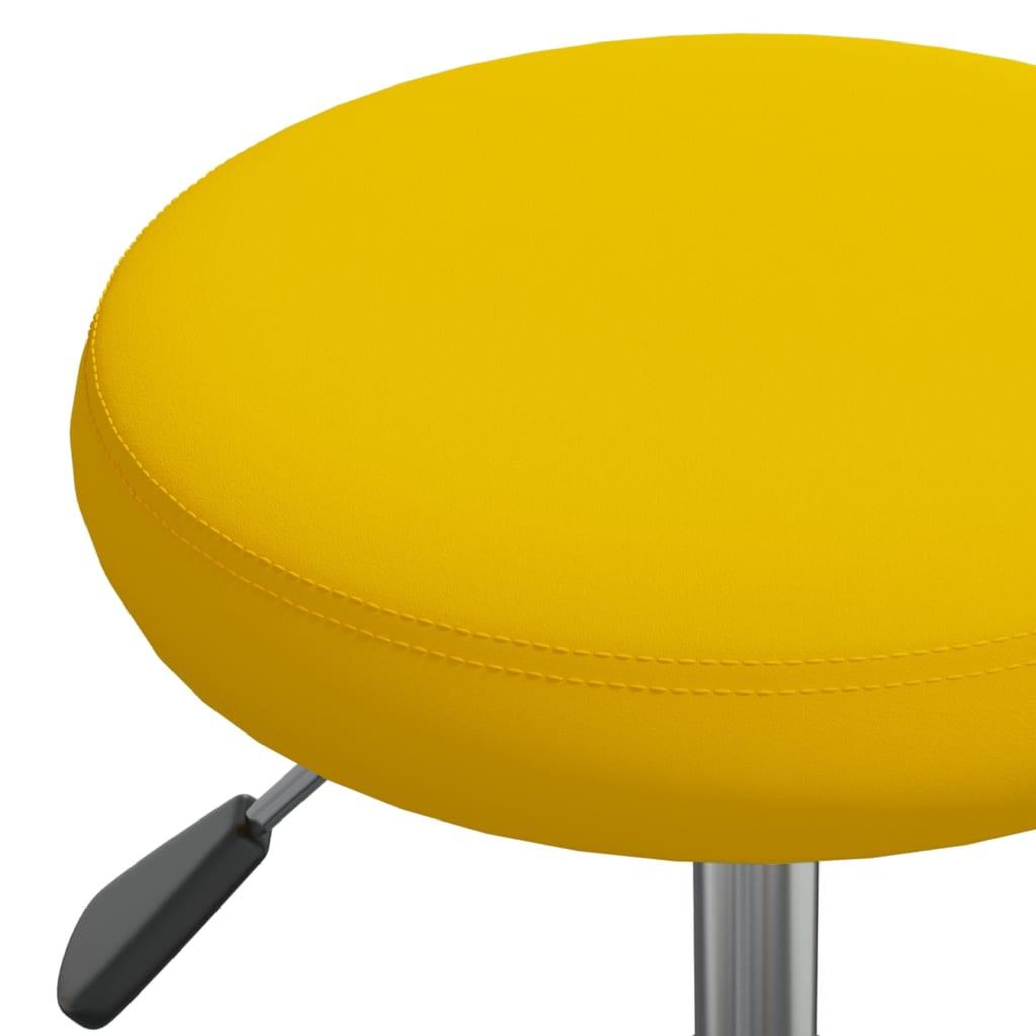 Voir la diapositive 5 : VIDAXL Chaise pivotante de bureau Jaune moutarde Velours